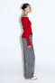 Plush wide-leg jogger trousers