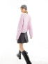 Фото #3 товара Noisy May crew neck fuzzy knit jumper in pink