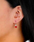 ფოტო #6 პროდუქტის 6mm Pave Crystal Ball Drop Wire Earrings in Sterling Silver