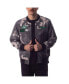 Men's and Women's Gray Distressed New York Jets Camo Bomber Jacket