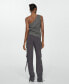 ფოტო #2 პროდუქტის Women's Metallic Details Cargo Pants