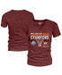 Фото #4 товара Women's Maroon Virginia Tech Hokies 2022 ACC Men's Basketball Conference Tournament Champions V-Neck T-shirt