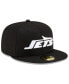 ფოტო #4 პროდუქტის Men's Black New York Jets B-Dub 59FIFTY Fitted Hat