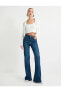Фото #2 товара Ispanyol Paça Kot Pantolon Slim Fit Standard Bel Esnek Pamuklu Cepli - Victoria Jeans