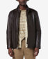Фото #1 товара Men's Wollman Smooth Leather Racer Jacket with Removable Interior Bib