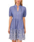 Фото #1 товара Women's Floral Embroidered Cotton Babydoll Dress