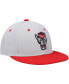 Фото #4 товара Men's Gray and Red NC State Wolfpack On-Field Baseball Fitted Hat