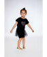 ფოტო #3 პროდუქტის Girl Biker Short With Mesh Skirt Black - Child