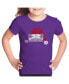 Child Christmas Peeking Cat - Girl's Word Art T-Shirt
