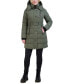 Фото #6 товара Women's Belted Hooded Puffer Coat