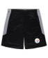 ფოტო #3 პროდუქტის Men's Black Pittsburgh Steelers Big and Tall Team Logo Shorts