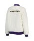 ფოტო #1 პროდუქტის Women's Oatmeal, Purple Baltimore Ravens Switchback Reversible Full-Zip Jacket
