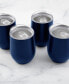 Фото #3 товара 12 Oz Insulated Navy Wine Tumblers, Set of 4