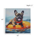 Beach Dogs Frenchie Canvas Wall Art