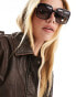 Фото #2 товара ASOS DESIGN 70s square sunglasses in black