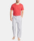 ფოტო #4 პროდუქტის Men's Cotton Striped Pajama Pants