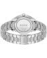 Фото #2 товара Women's Lida Quartz Multifunction Silver-Tone Stainless Steel Watch 38mm