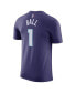 ფოტო #4 პროდუქტის Men's LaMelo Ball Purple Charlotte Hornets 2022/23 Statement Edition Name and Number T-shirt