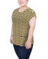 ფოტო #3 პროდუქტის Plus Size Short Extended Sleeve Top