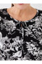 LCW Grace Bağlamalı Yaka Çiçekli uzun Kollu Kadın Tunik