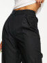 COLLUSION tailored dad trouser with cargo pockets in black
