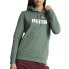 Фото #1 товара Puma Essential Logo Pullover Hoodie Womens Green Casual Outerwear 84686048