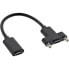 Фото #2 товара InLine USB 3.2 C female / female with flange cable - black - 0.20m