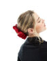 ASOS DESIGN satin scrunchie in red