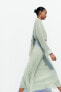 Фото #3 товара Платье из блестящей ткани с плиссировкой ZARA