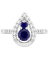 ფოტო #3 პროდუქტის Lab-Grown Blue Sapphire (3/4 ct. t.w.) & Lab-Grown White Sapphire (1/3 ct. t.w.) Ring in Sterling Silver (Also in Amethyst)