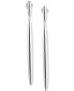 ფოტო #2 პროდუქტის Sterling Silver Sculpted Bar Linear Drop Earrings