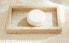 Beige marble bathroom soap dish