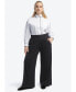 Фото #3 товара Plus Size Wide Leg Pant with Pintuck