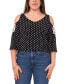 Petite Knit Cold-Shoulder Top