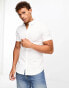 Фото #1 товара New Look short sleeve muscle fit poplin shirt in white