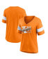 ფოტო #2 პროდუქტის Women's Tennessee Orange Tennessee Volunteers Fan V-Neck T-shirt