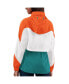 Women's Aqua, Orange Miami Dolphins Tie Breaker Lightweight Quarter-Zip Jacket