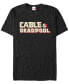 ფოტო #1 პროდუქტის Marvel Men's Cable Deadpool Text Logo, Short Sleeve T-Shirt