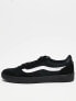 Vans Cruze trainers in black with white side stripe