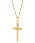 Фото #3 товара Macy's polished Cross Pendant Necklace in 14k Gold