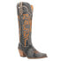 Dingo Texas Tornado Embroidery Snip Toe Cowboy Womens Black Casual Boots DI943-
