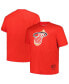 Фото #1 товара Men's Red Miami Heat Big Tall Hardwood Classics Vintage-like Logo T-Shirt