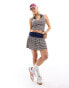 COLLUSION tennis mini skirt co-ord with fold over waistband in stripe