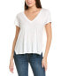 Bella Dahl Side Slit V-Neck T-Shirt Women's S - фото #1