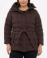Фото #1 товара Women's Plus Size Belted Packable Puffer Coat