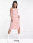 Фото #1 товара Vero Moda Petite jersey printed stripe mini dress in pink