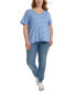 ფოტო #5 პროდუქტის Plus Size Cotton Striped T-Shirt, Created for Macy's