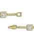 ფოტო #3 პროდუქტის Cubic Zirconia Princess Cut Stones Halo Link Bracelet