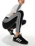 adidas Originals 3 stripe leggings in black