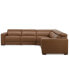 Фото #6 товара Nevio 124" 5-Pc. Leather Sectional with 2 Power Recliners and Headrests, Created For Macy's